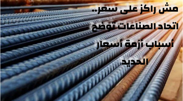 مش راكز على سعر.. اتحاد الصناعات توضح أسباب أزمة أسعار الحديد