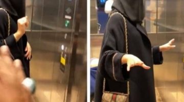 رد فعل غير متوقعه.. شاهد امرأة سعودية ترفض دخول رجل معها المصعد وحدث بينهما مشادات.. تابع الحدث كامل