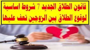 الطلاق بقي مش بالساهل …. 7 شروط هامة لوقوع الطلاق بين الزوجين.. قانون الأحوال الشخصية يحددها