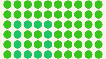 الوهم البصري لاختبار الرؤية: ما هو الشكل الذي تراه بين النقاط الخضراء في الصورة خلال 5 ثواني؟