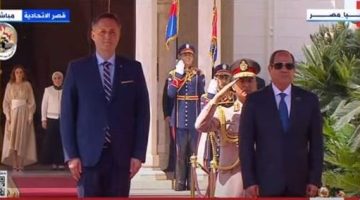 مراسم استقبال السيسي لرئيس البوسنة والهرسك بقصر الاتحادية (تصوير)